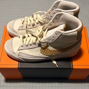 Nike Cream and Tan High-Top Sneakers